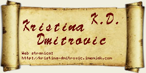 Kristina Dmitrović vizit kartica